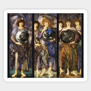DAYS OF CREATION ANGELS First, Second and Third Day by Edward Burne Jones Sticker